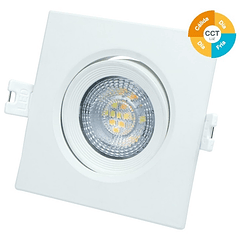 Projector LED Basculante Quadrado p/ Encastrar Série Banok 7W 3000-4000-6500K (Branco) - GSC