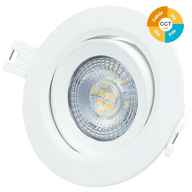 Projector LED Basculante Redondo p/ Encastrar Série Banok 7W 3000-4000-6500K (Branco) - GSC 