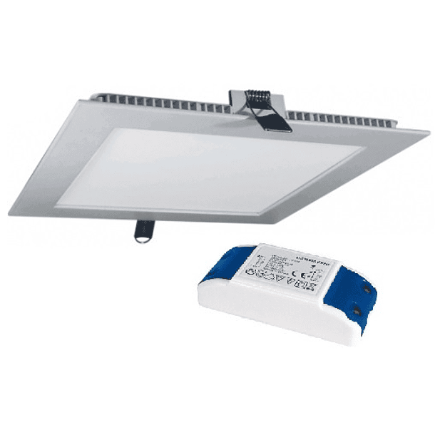 Painel de LED Quadrado (17 x 17 cm) 12W 4000K 1200Lm - Aço Escovado 