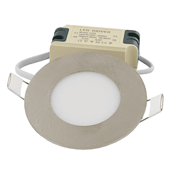 Painel de LED Redondo Ø85cm 5W 4000K 400Lm - Aço Escovado