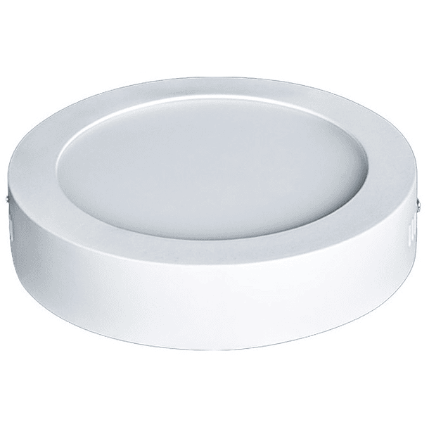 Painel de LED Superficie Redondo (Ø 12cm) 6W 6000K 330Lm 