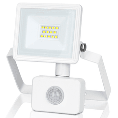 Projector LED Slim IP65 220V Branco F. 6000K 10W 900Lm c/ Sensor (Branco)