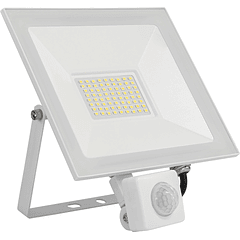 Projector LED Slim IP65 220V Branco F. 6000K 50W 5400Lm c/ Sensor (Branco)