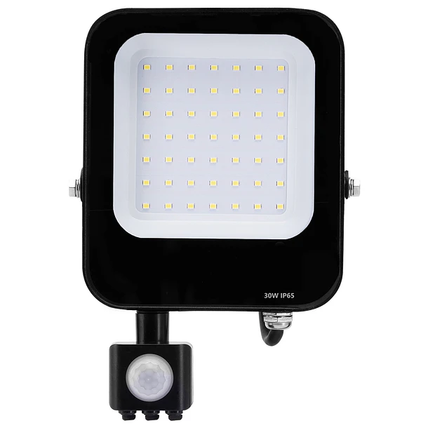 Projector LED IP65 220V Branco F. 6000K 30W 2700Lm c/ Sensor 1