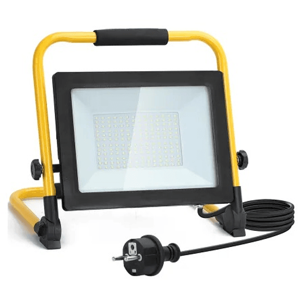 Projector LED t/ Obras 220VAC Branco F. 6000K 100W 8800Lm 1