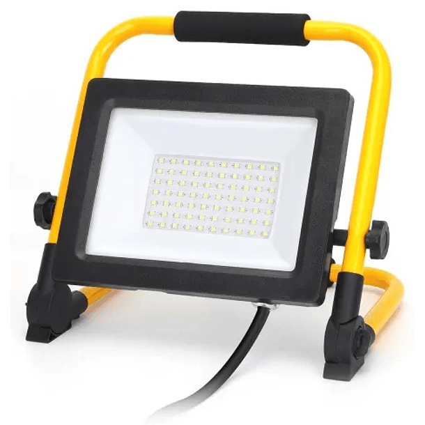 Projector LED t/ Obras 220VAC Branco F. 6000K 50W 4500Lm 2