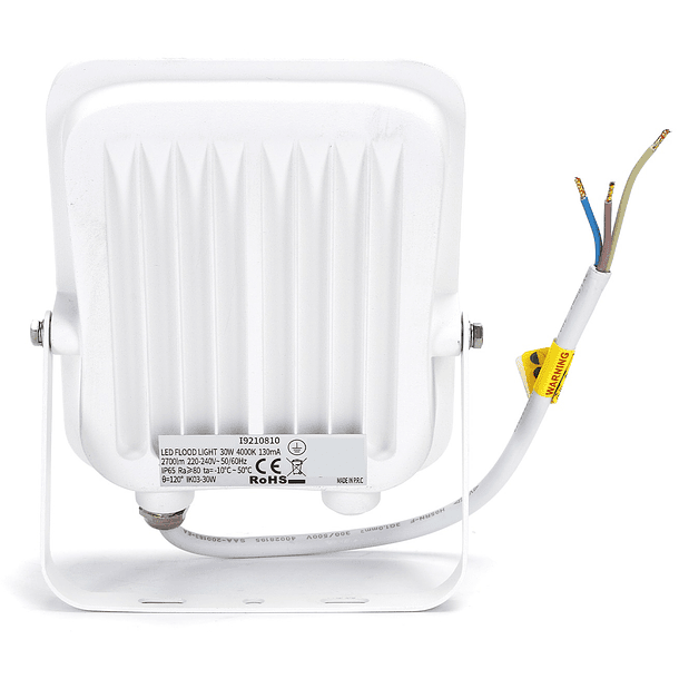 Projector LED Slim IP65 220VAC Branco 4000K 30W 2700Lm (Branco) 2