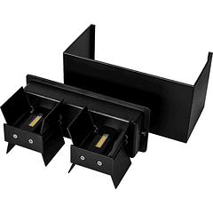 Projector Muro/Parede LED Direccionável 12W Branco 4000K 1200Lm IP65 (Preto)