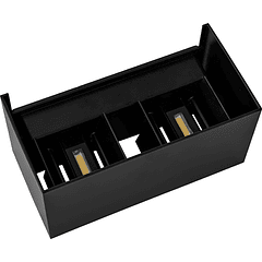 Projector Muro/Parede LED Direccionável 12W Branco 4000K 1200Lm IP65 (Preto)