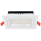 Projector LED Rectangular p/ Encastrar (Tecto/Muro) 220V 30W Branco Q. 3000K 2