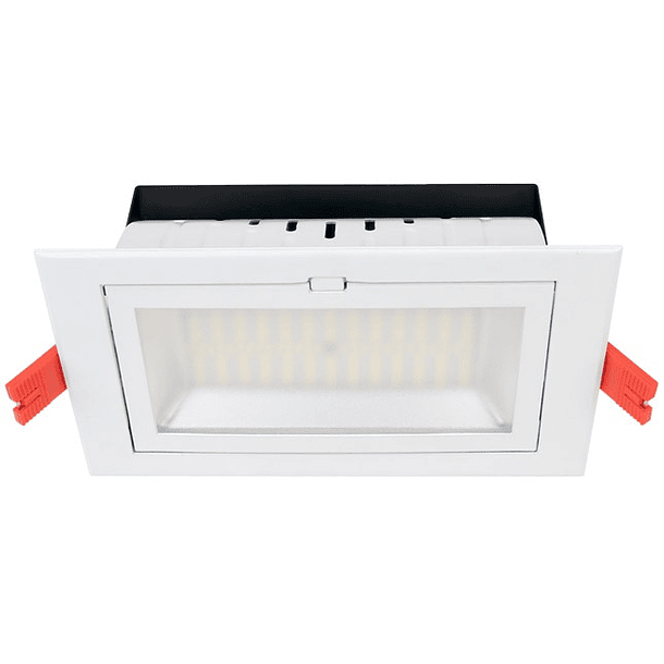 Projector LED Rectangular p/ Encastrar (Tecto/Muro) 220V 30W Branco Q. 3000K 2