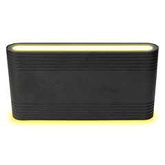 Projector Muro LED 10W Branco F. 6000K 1000Lm - Preto