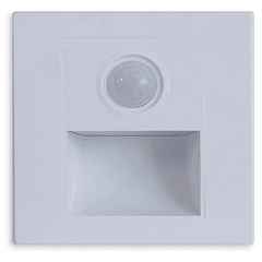 Projector Encastrar Parede LED 1,5W Branco Q. 3000K IP20 100Lm c/ Sensor Movimento