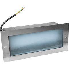Projector Retangular Inox 10W Branco F. 6000K 800Lm IP65 p/ Encastrar Pavimento/Muros