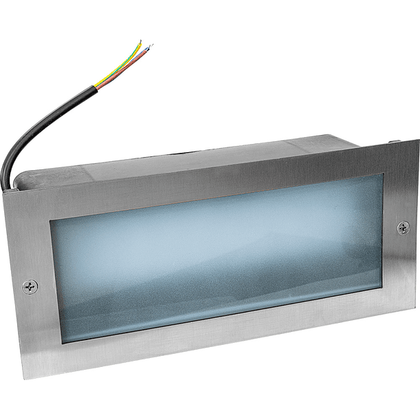 Projector Retangular Inox 10W Branco F. 6000K 800Lm IP65 p/ Encastrar Pavimento/Muros 1