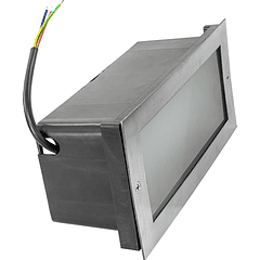 Projector Retangular Inox 10W Branco F. 6000K 800Lm IP65 p/ Encastrar Pavimento/Muros