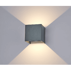 Projector Muro LED Direccionável 6W Branco F. 6000K 650Lm (IP65) - Cinza