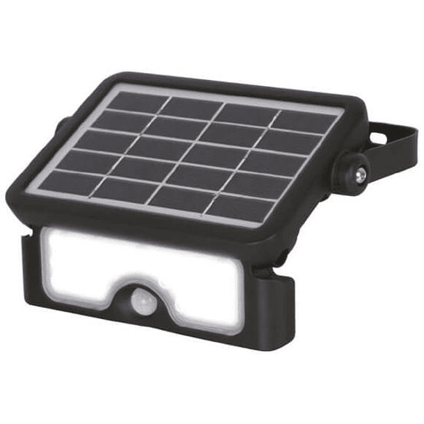 Kit Projector LED 5W 4000K 500Lm IP65 c/ Painel Solar e Sensor Movimento PIR 1