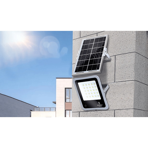 Kit Projector LED 300W Branco F. 6000K c/ Sensor + Painel Solar (IP65) 3