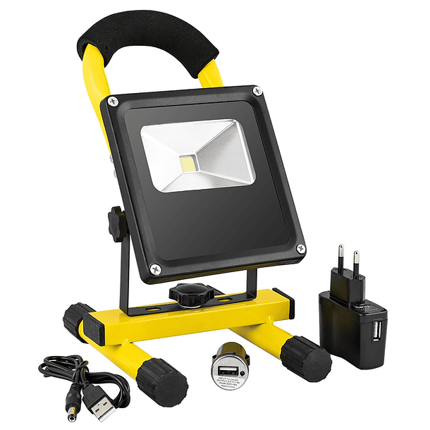 Projector LED SMD t/ Obras IP65 Branco F. 6000K 10W (Recarregável) 1
