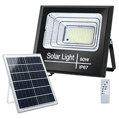 Kit Projector LED 60W Branco F. 6000K c/ Painel Solar (IP67)