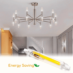 Lampada LED R7S 118mm 8W Branco Frio 6000K 830Lm - Vidro