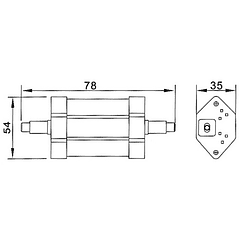 Lampada LED R7s 78mm 220V 5W Branco Q. 3000K 420Lm 160º