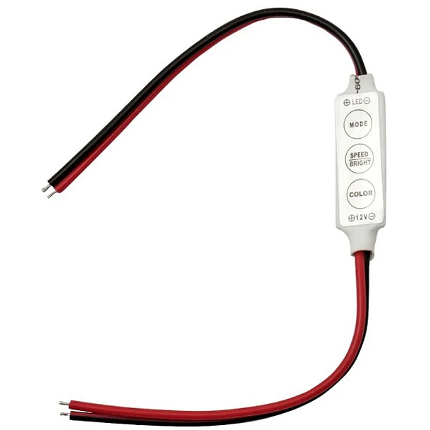Regulador Fluxo Luminoso (Dimmer) p/ Fita LEDs 1 Cor 12V 