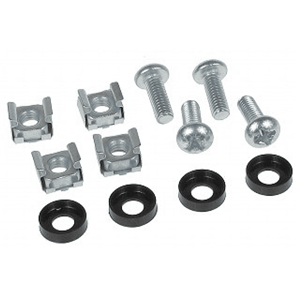 Jogo de 4 Parafusos de Montagem p/ Equipamentos para Armários Bastidores 1