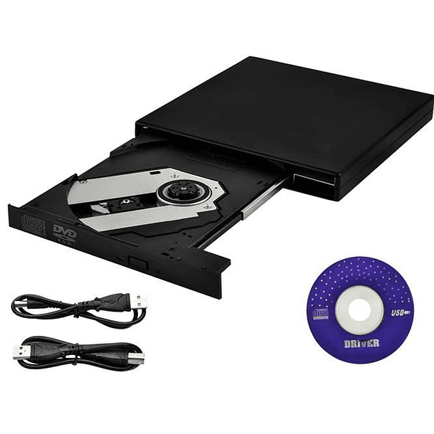 Drive CD/DVD Portátil Externo USB c/ Gravador CD´s 1