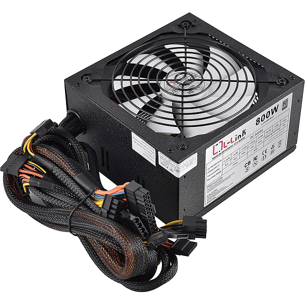 Fonte de Alimentação Semi-Modular ATX 800W 80 Plus Silver - L-LINK 4