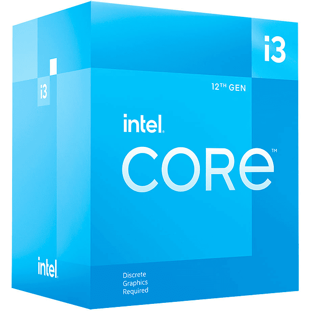 Processador Core i3-12100F 4-Core 3.3GHz c/Turbo 4.3GHz 12MB Skt1700 - INTEL 1