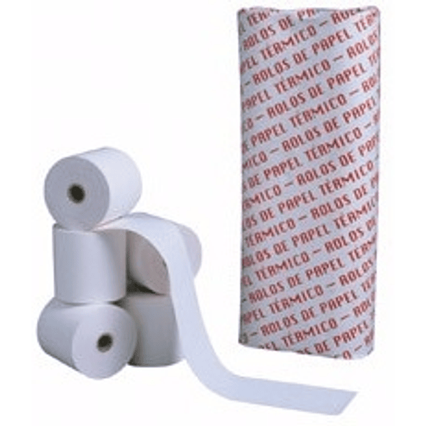 Pack 10x Rolo de Papel Térmico 57x40mm Branco - DDIGITAL 