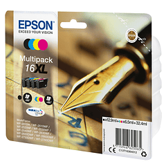 Pack 4x Tinteiros Quad Serie 16XL WF-20xx/WF-25xx - EPSON