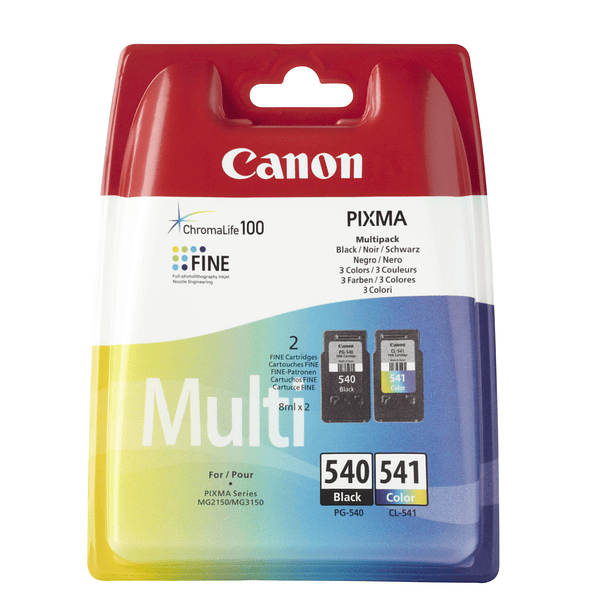 Pack 2x Tinteiros PG-540/CL-541 (Preto/Cores) - CANON 1