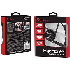 Ventilador Hydrion LED 120mm (Branco) - GENESIS