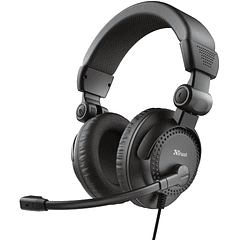 Ascultadores Headset Como c/ Microfone (Preto) - TRUST