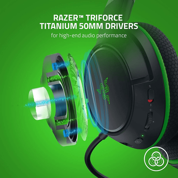 Auscultadores Headset Kaira p/ Xbox Wireless (Preto/Verde) - RAZER 3