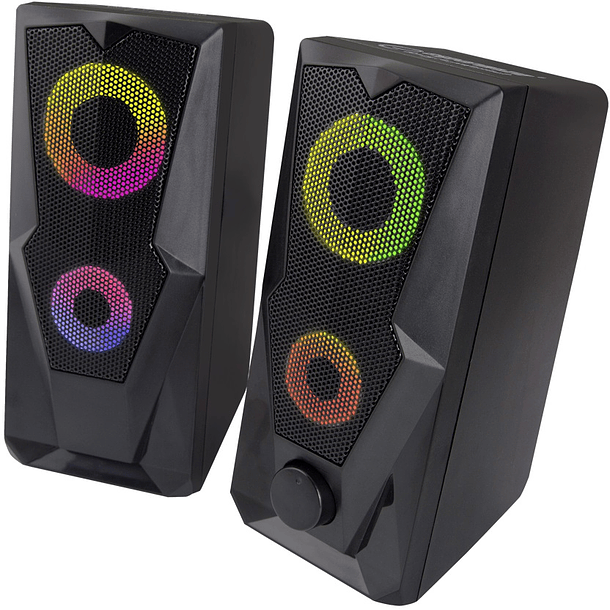 Colunas 2.0 Rainbow Baila 6W LED (Preto) - ESPERANZA 1