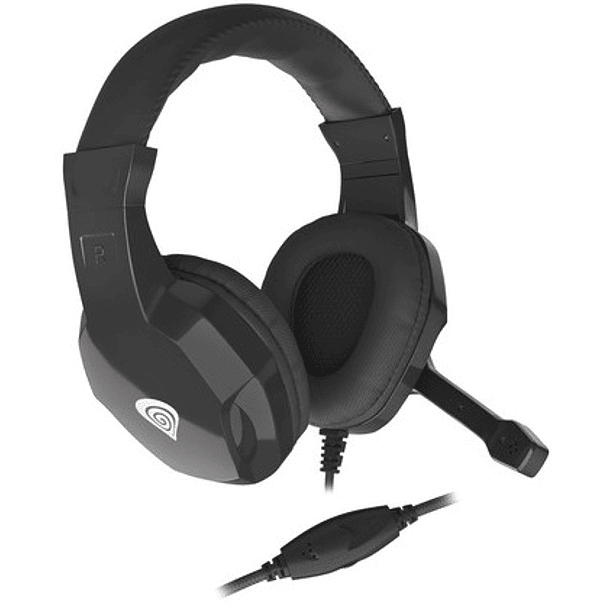 Ascultadores Headset Gaming Argon 100 c/ Microfone (Preto) - GENESIS 1