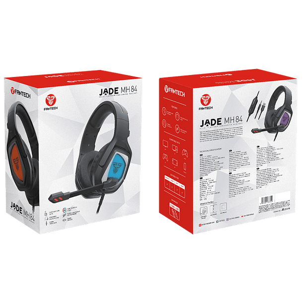 Auscultadores Headset Jade MH84 Multi-Plataforma RGB (Preto) - FANTECH 4