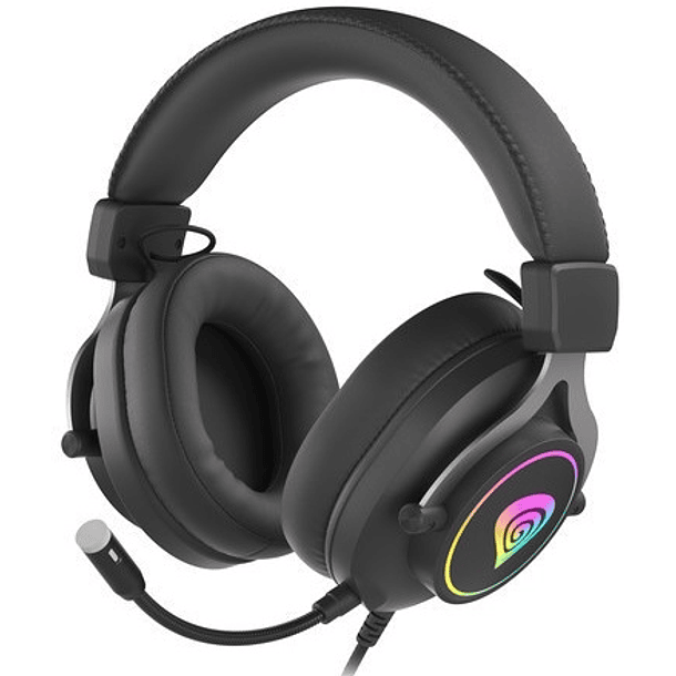Ascultadores Headset Gaming Neon 750 RGB c/ Microfone (Preto) - GENESIS 1