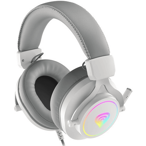 Auscultadores Headset Gaming Neon 750 RGB c/ Microfone (Branco) - GENESIS 4