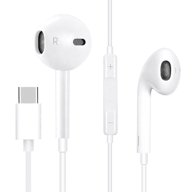 Auriculares c/ Microfone USB-C (Branco) - FIESTA 3
