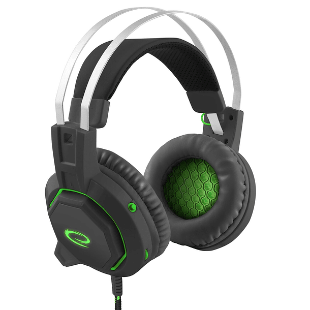 Auscultadores Headset GAMING 7.1 Surround (Preto/Verde) - ESPERANZA 2
