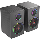 Colunas 2.0 Helium 300BT Bluetooth ARGB (Preto) - GENESIS 2