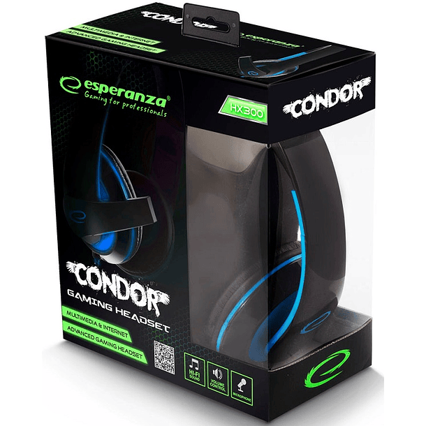 Auscultadores Headset GAMING c/ Microfone (Azul) - ESPERANZA 4