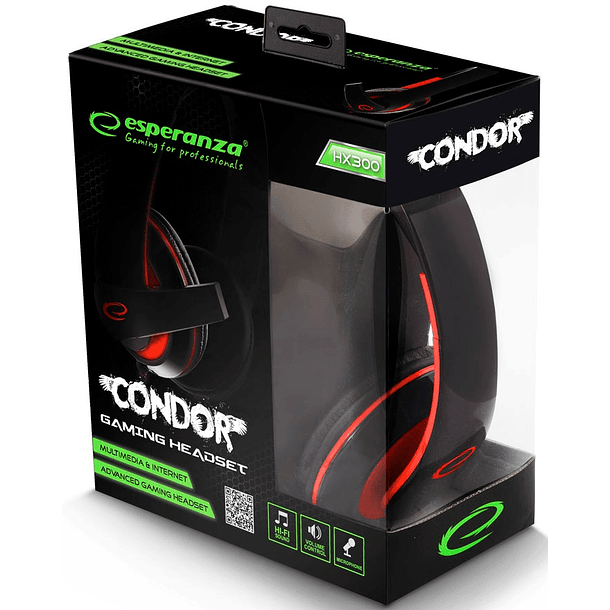 Auscultadores Headset GAMING c/ Microfone (Vermelho) - ESPERANZA 4