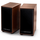 Colunas 2.0 USB 2 x 3W RMS 3,5 Jack (Madeira) - ESPERANZA 1
