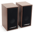 Colunas 2.0 USB 2 x 3W RMS 3,5 Jack (Madeira) - ESPERANZA 2